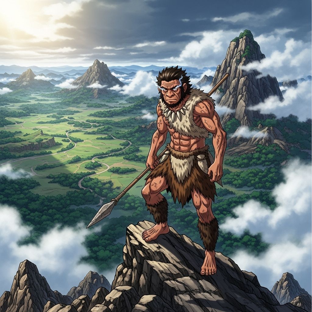 Underearth Human Warrior in Anime Style