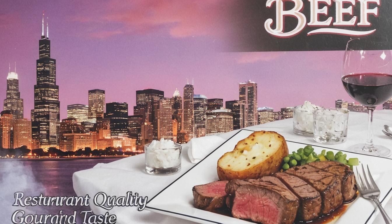 Chicago Steak Dinner with Skyline View