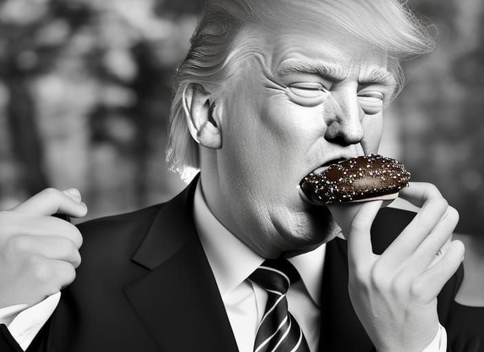 Donald Trump Enjoys Dunkin' Donuts: Professional Photo
