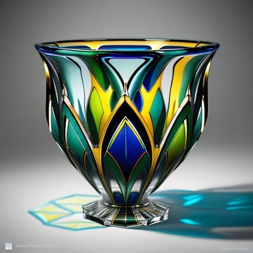 Ethereal Geometric Masterpiece with Vibrant Colors