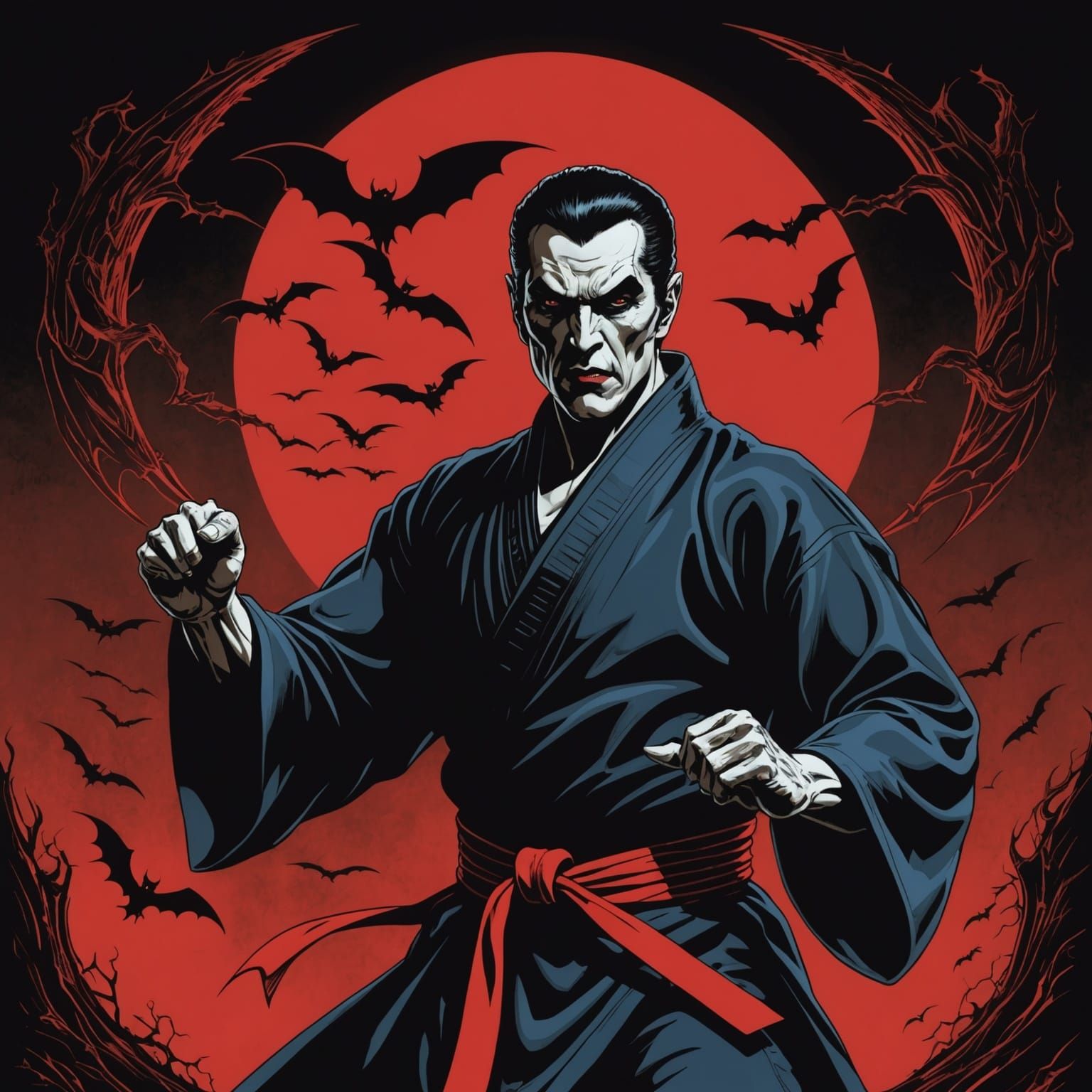 Dracula Strikes: A Karate Master in Darkness