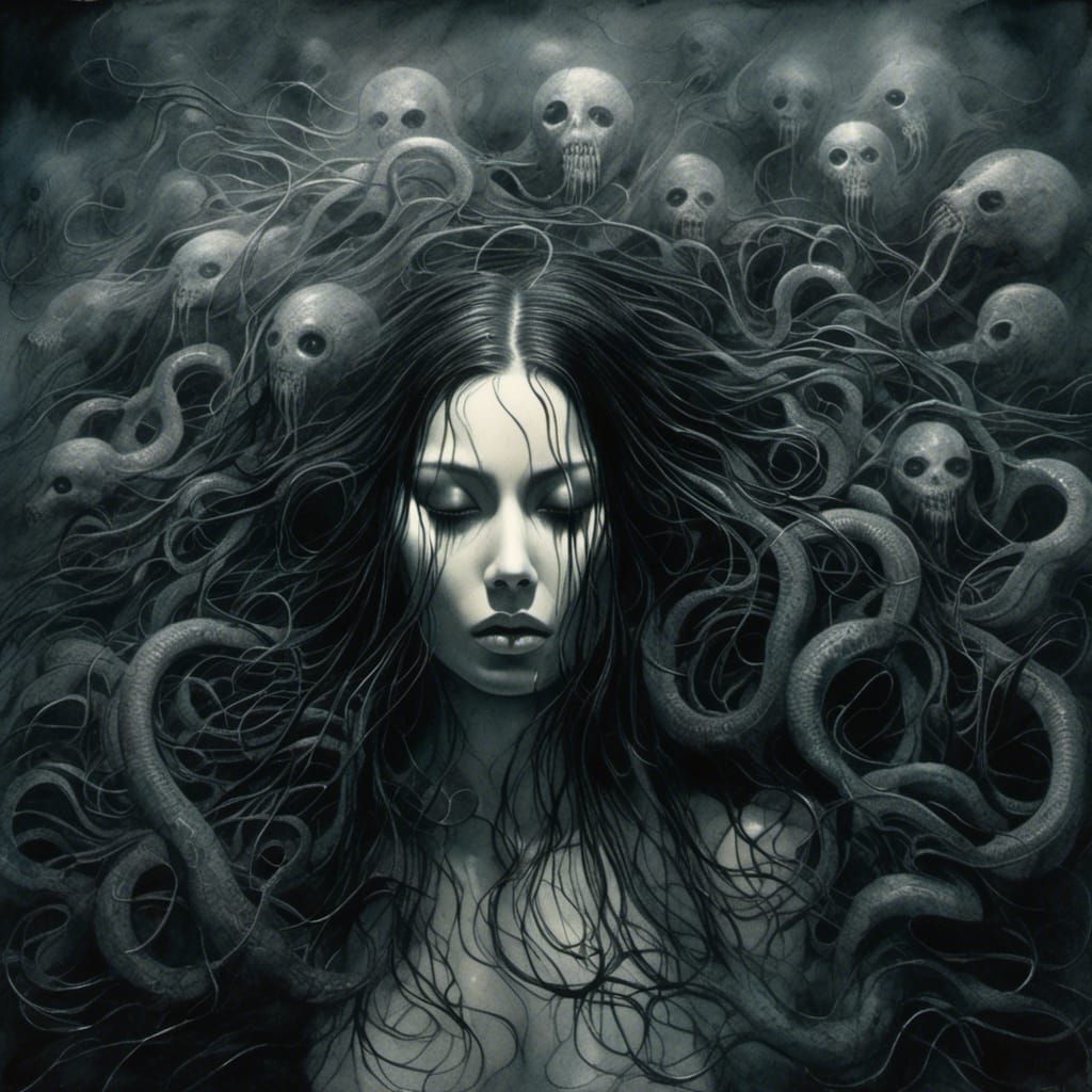 Ominous Shadow Creatures Emerge in Dark Surrealism