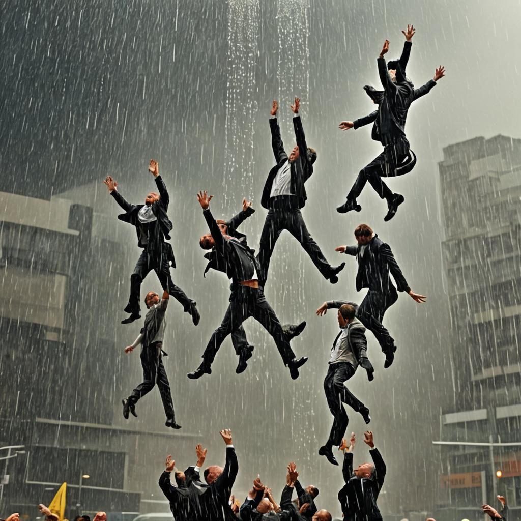 Surreal Rain of Men: A Vertical Hallelujah