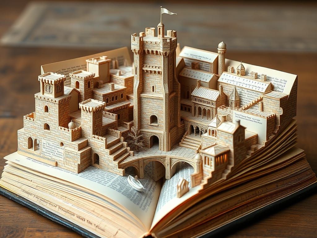 Extraordinary Book Sculpture of Miniature City
