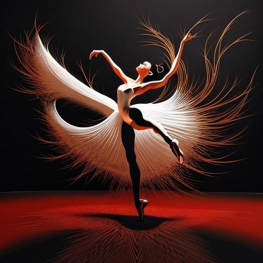 Ballerina Silhouette in Minimalist Line Art