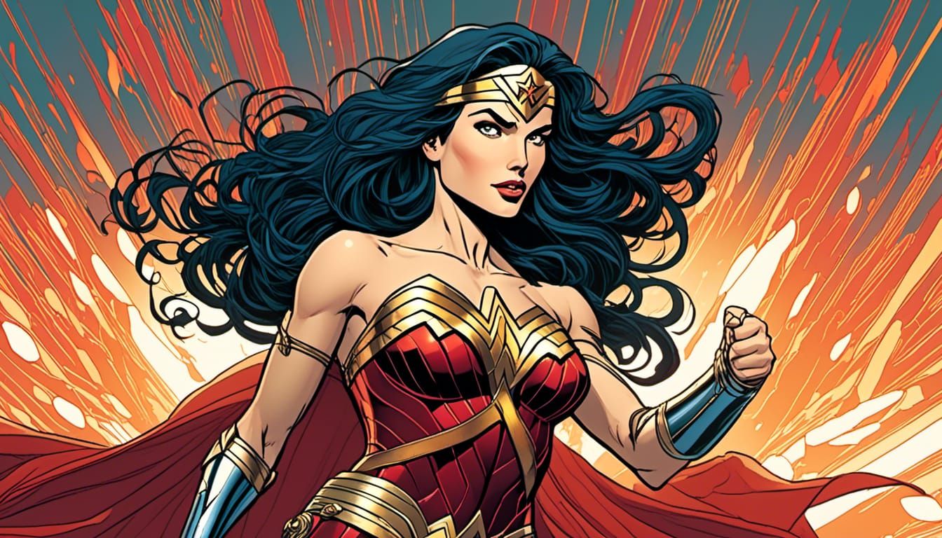 Wonder Woman Comic Art in Fiona Staples Style
