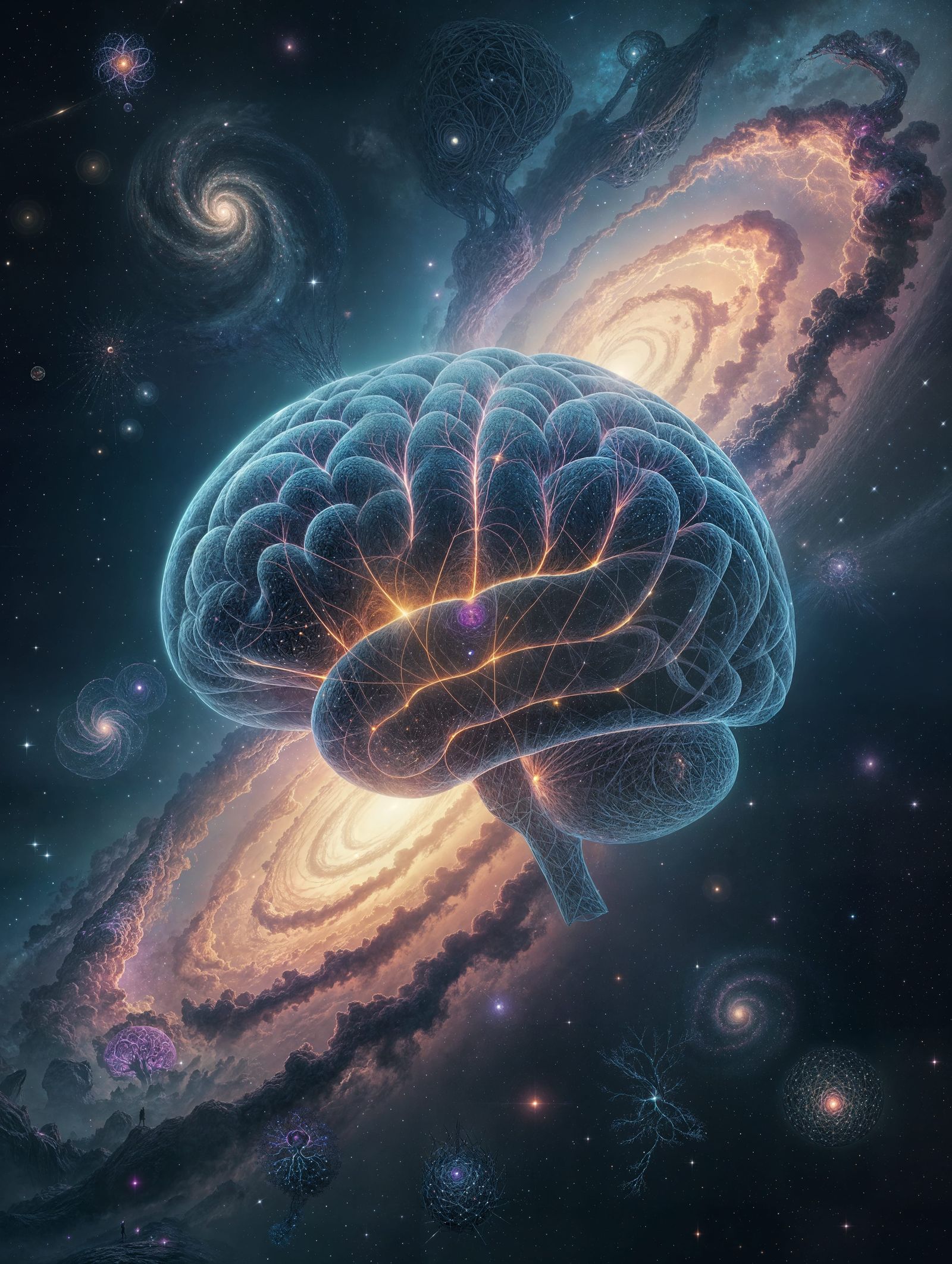 A Colossal Brain in Cosmic Contemplation