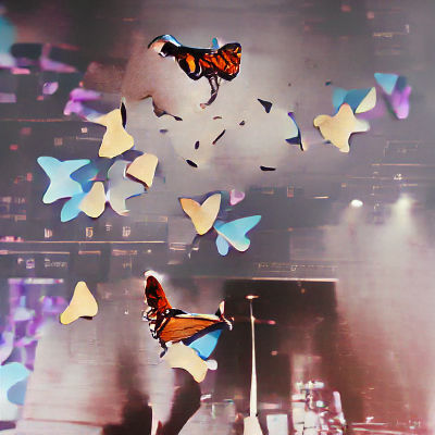 Ethereal Butterflies Emerging from a Portal