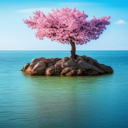 Secluded Cherry Blossom Island: Professional Photography