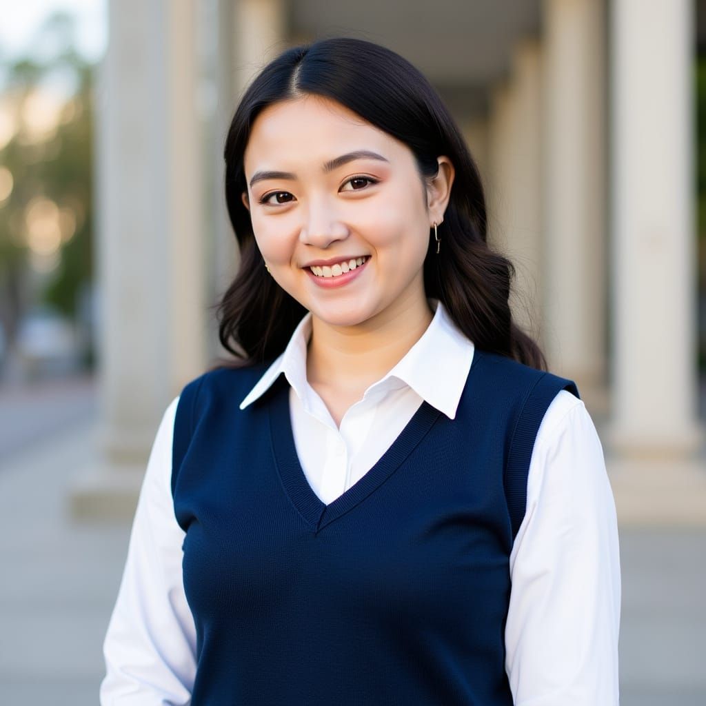 Smiling Young Woman Headshot in Natural Lighting