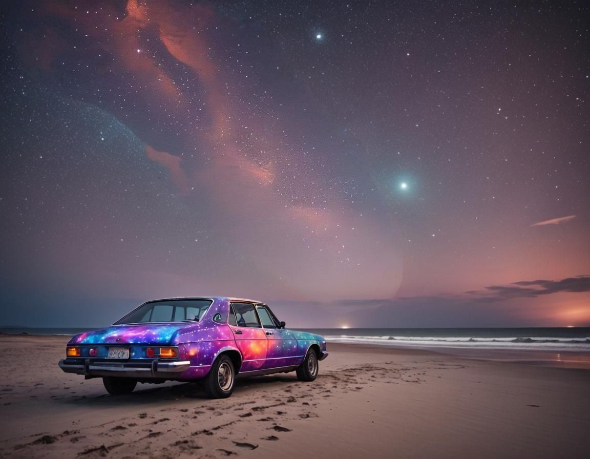 Luminous Starry Sky in Dreamy Colors