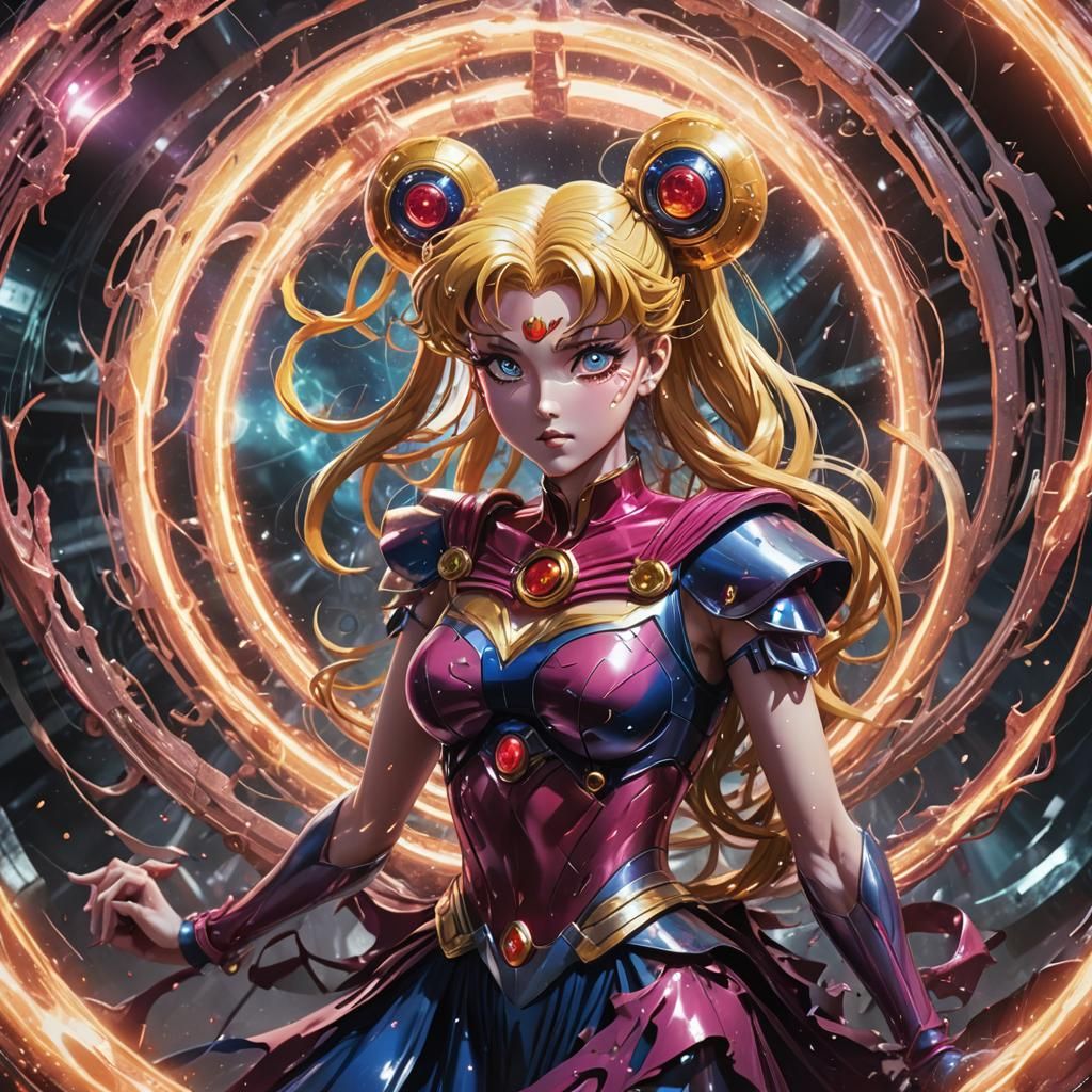 Sailor Moon Implosion: Eldritch Machine Concept Art