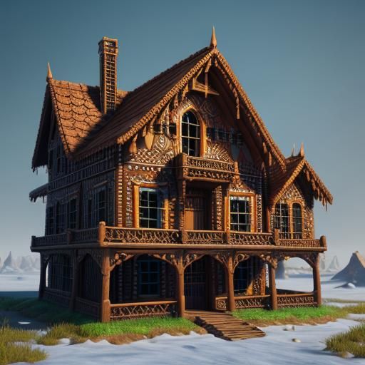 Fantastical Gingerbread House Concept Art