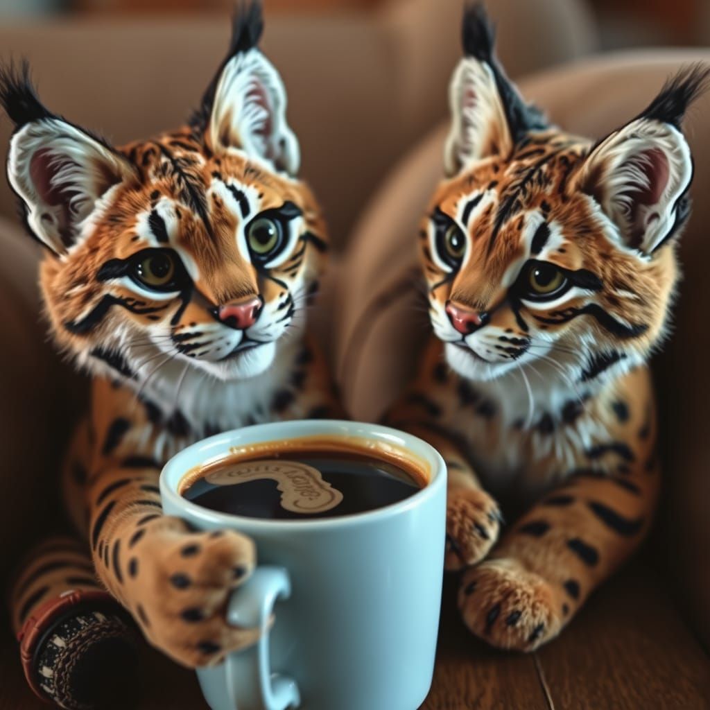 Surreal Bobcats and Coffee Art