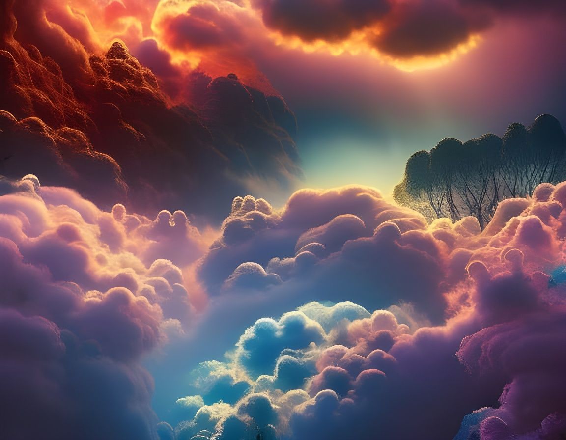 Cloud Cities and Creatures in Warped Perspective