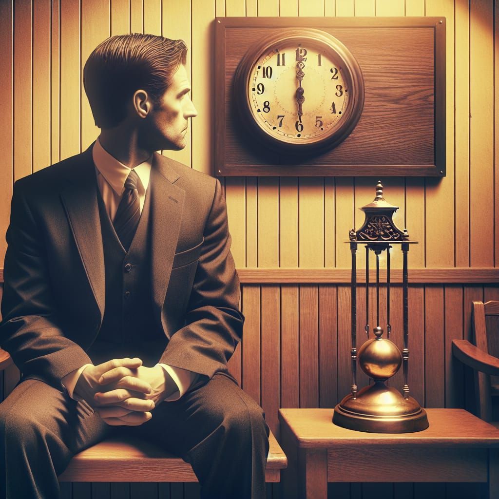 Patiently Waiting for Integrity: A Sepia-Toned Scene