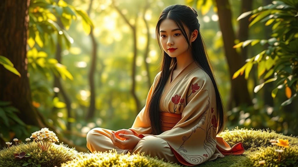 Serene Forest Goddess in Ultra HD Photorealism