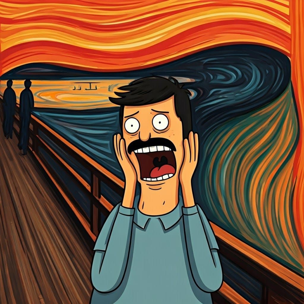 Edvard Munch's The Scream Reimagined in a Dark, Exaggerated ...