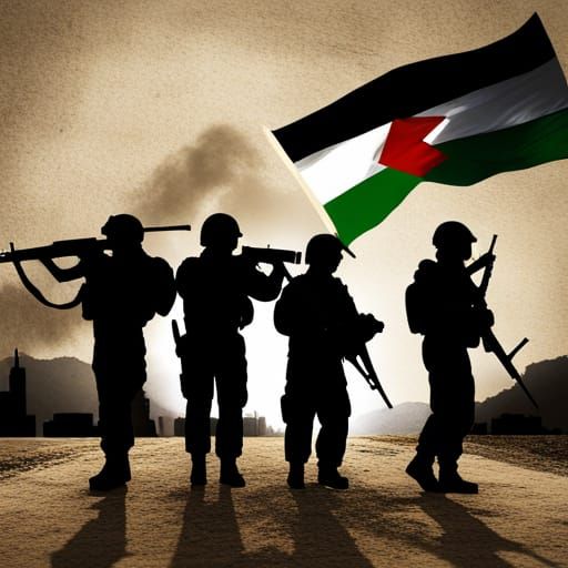 Digital Illustration of Palestinian Fighters Killed in Blast
