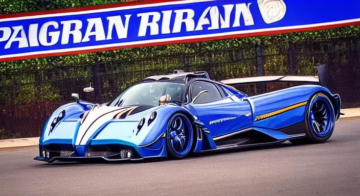Sleek Pagani Sports Car Digital Rendering