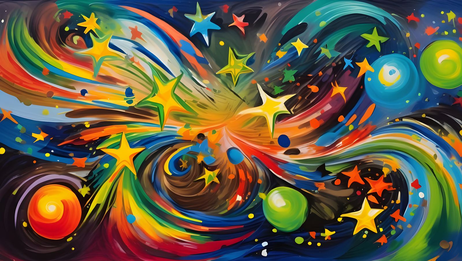 Surreal Vortex Maelstroms with Pointy Stars