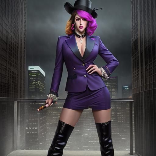 Hyperrealistic Image of Person in Colorful Suit