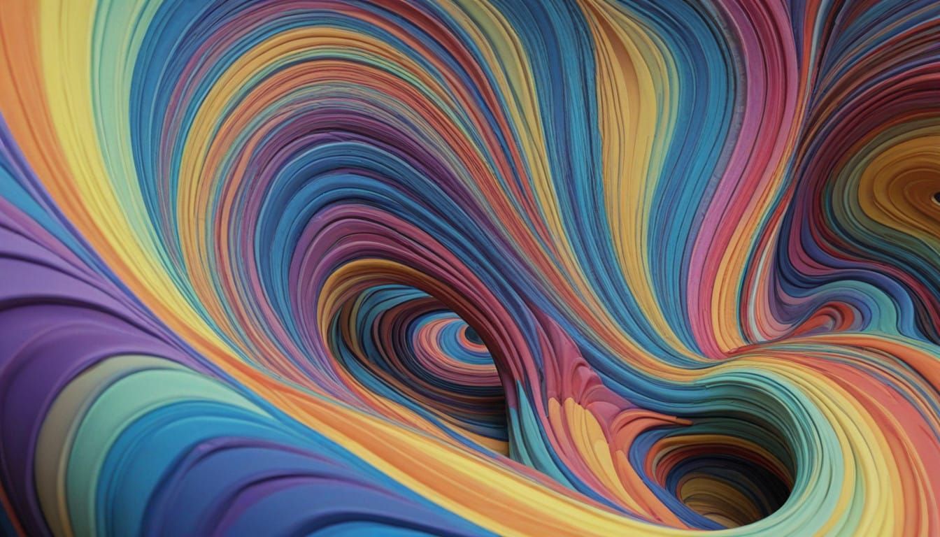 Psychedelic Volumetric Dreamscapes in Multicolored Abstracti...