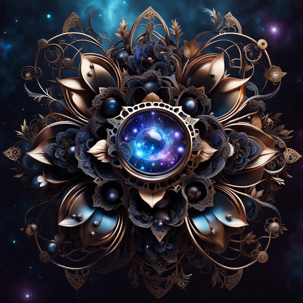 Steampunk Elven Bouquet with Metal Petals