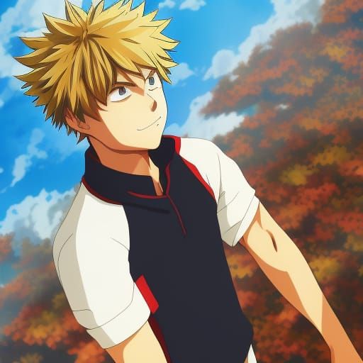 Bakugo Katsuki in Studio Ghibli Style