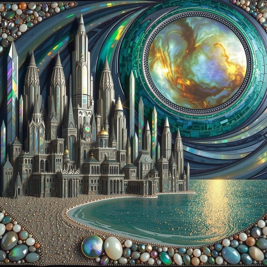 Ethereal Fey-Wild City in Dreamlike Fantasy