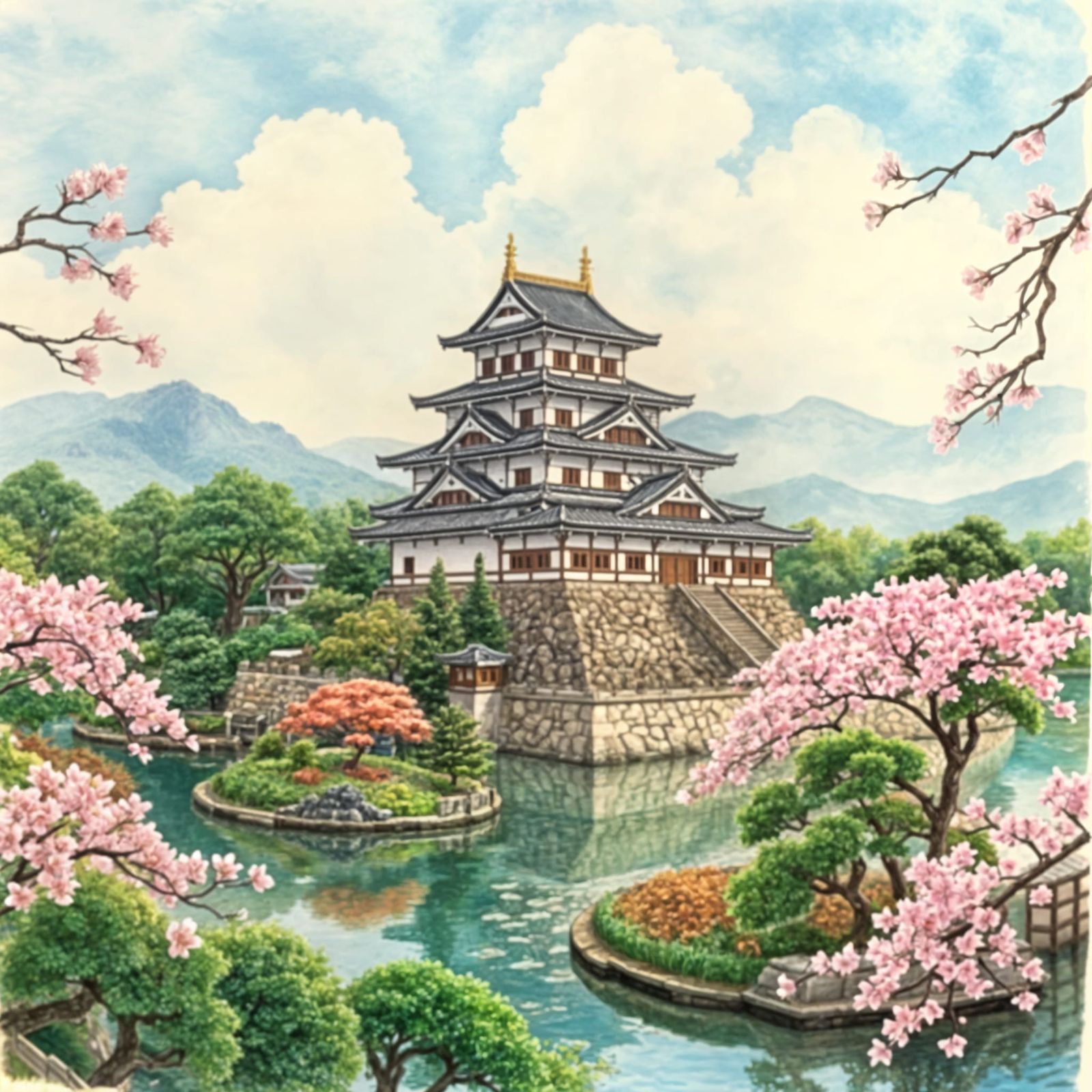 Detailed View of Himeji Castle