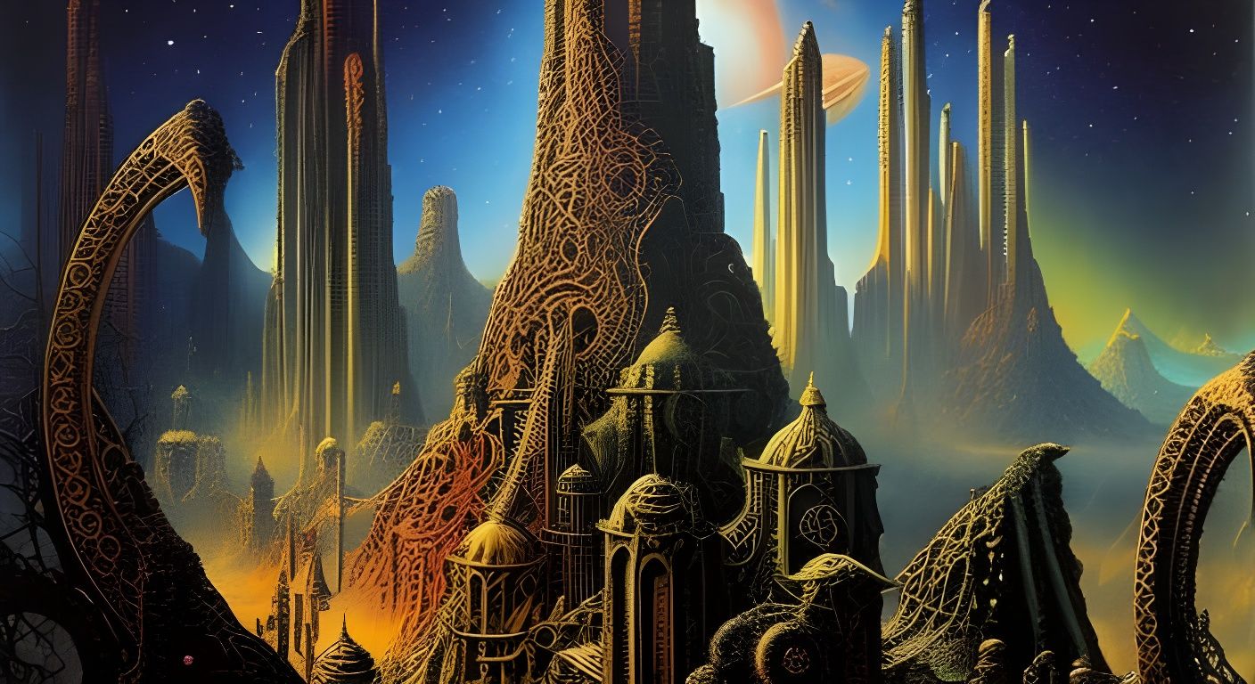 Eldritch Horror Landscape in Lovecraftian Style