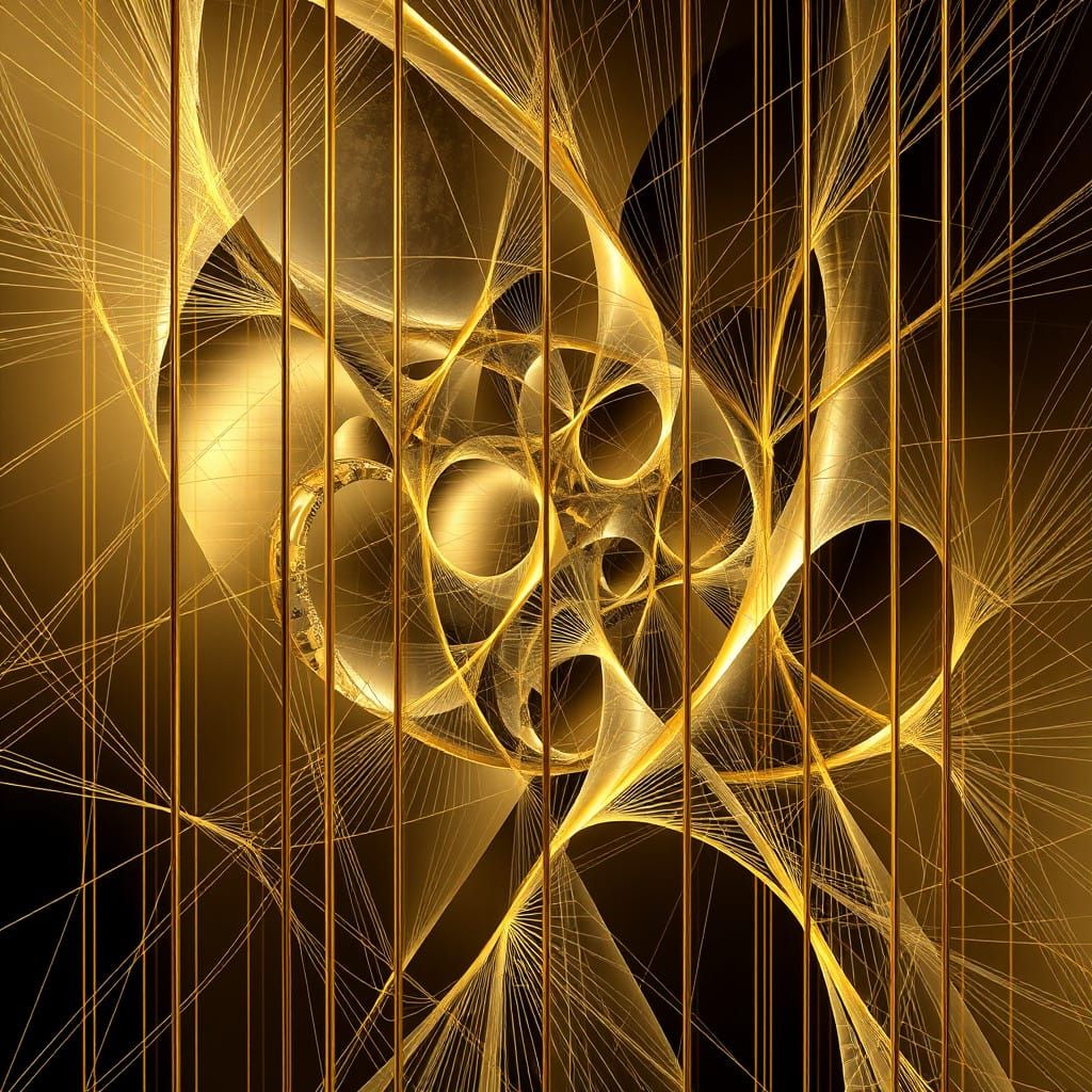 Fractal Majesty in Gold and Silver Hues