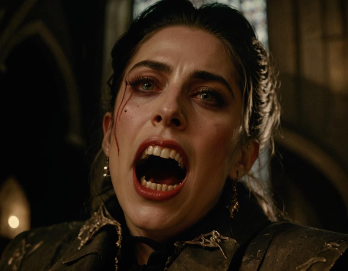 Lady Gaga as a Dark Gothic Vampire