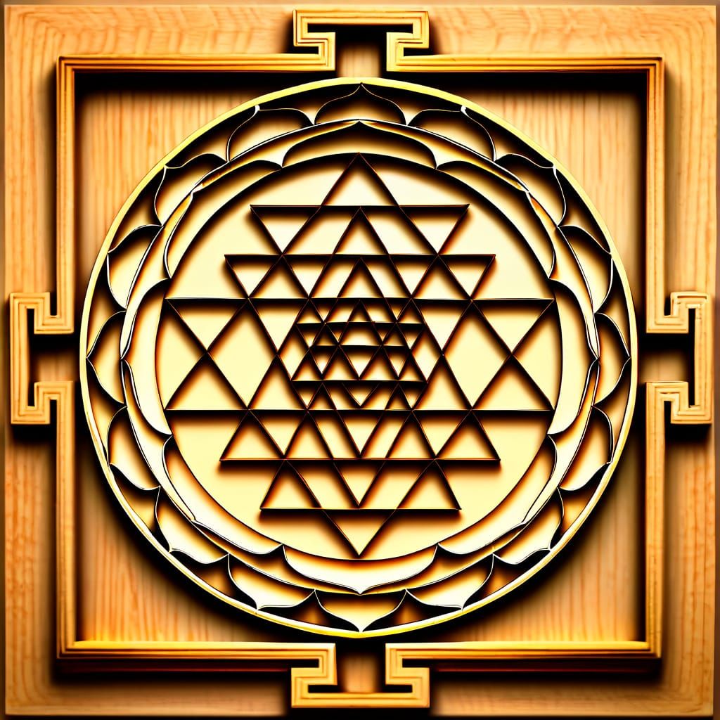 Ancient Symbolic Wood Carving