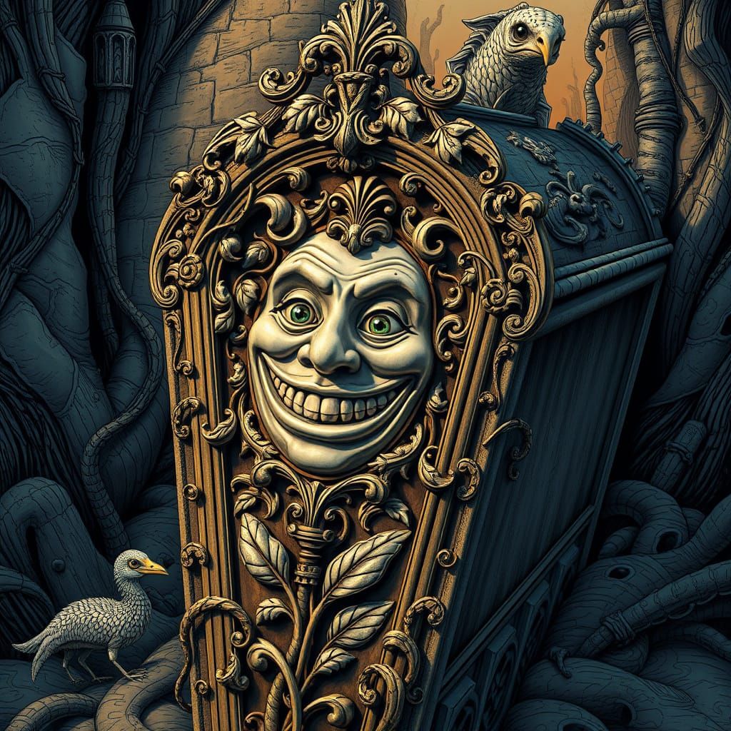 Laughing coffin.