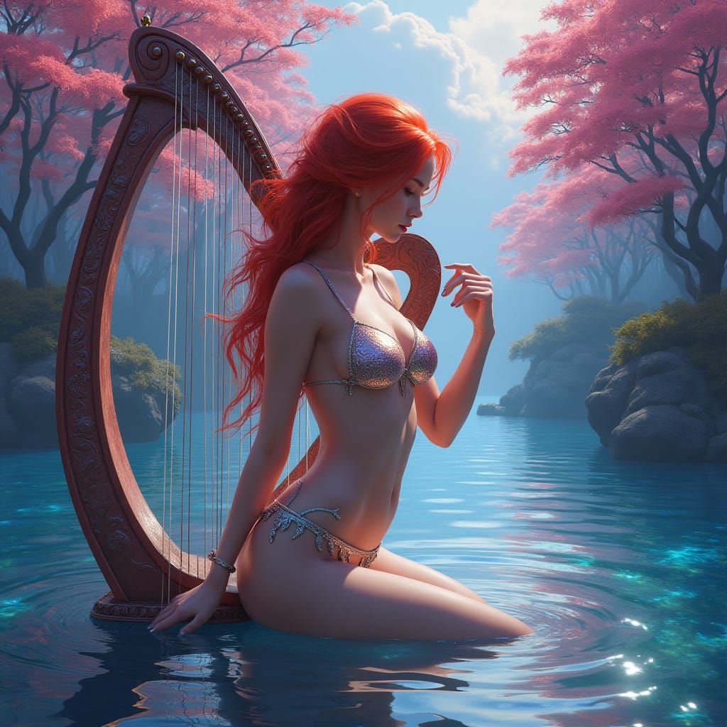 Celestial Siren in Vibrant Metallic Hues