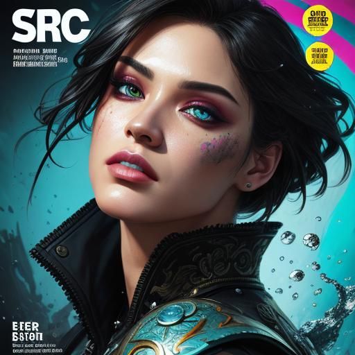 Eye-Catching Magazine Cover in Hyperrealistic Splash Art