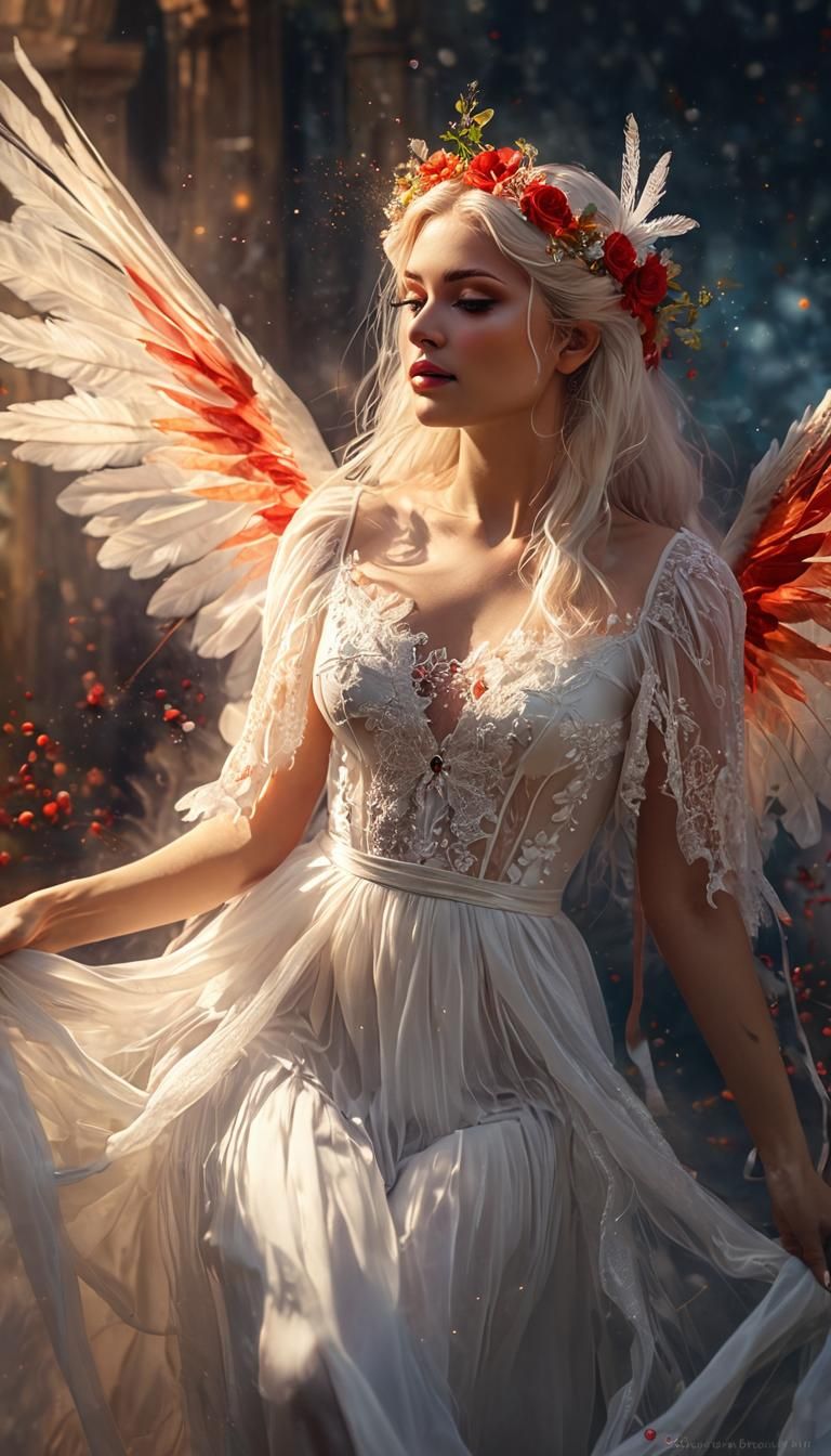 Angelic Lovely Introspective Maiden