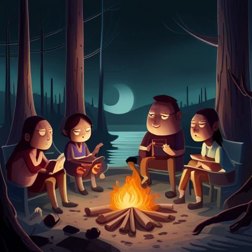 Campfire Ghost Stories: Storybook Illustration