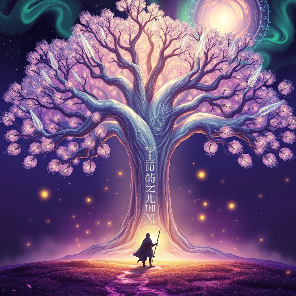 Ethereal Tree of Life in Sacred Dream Realm