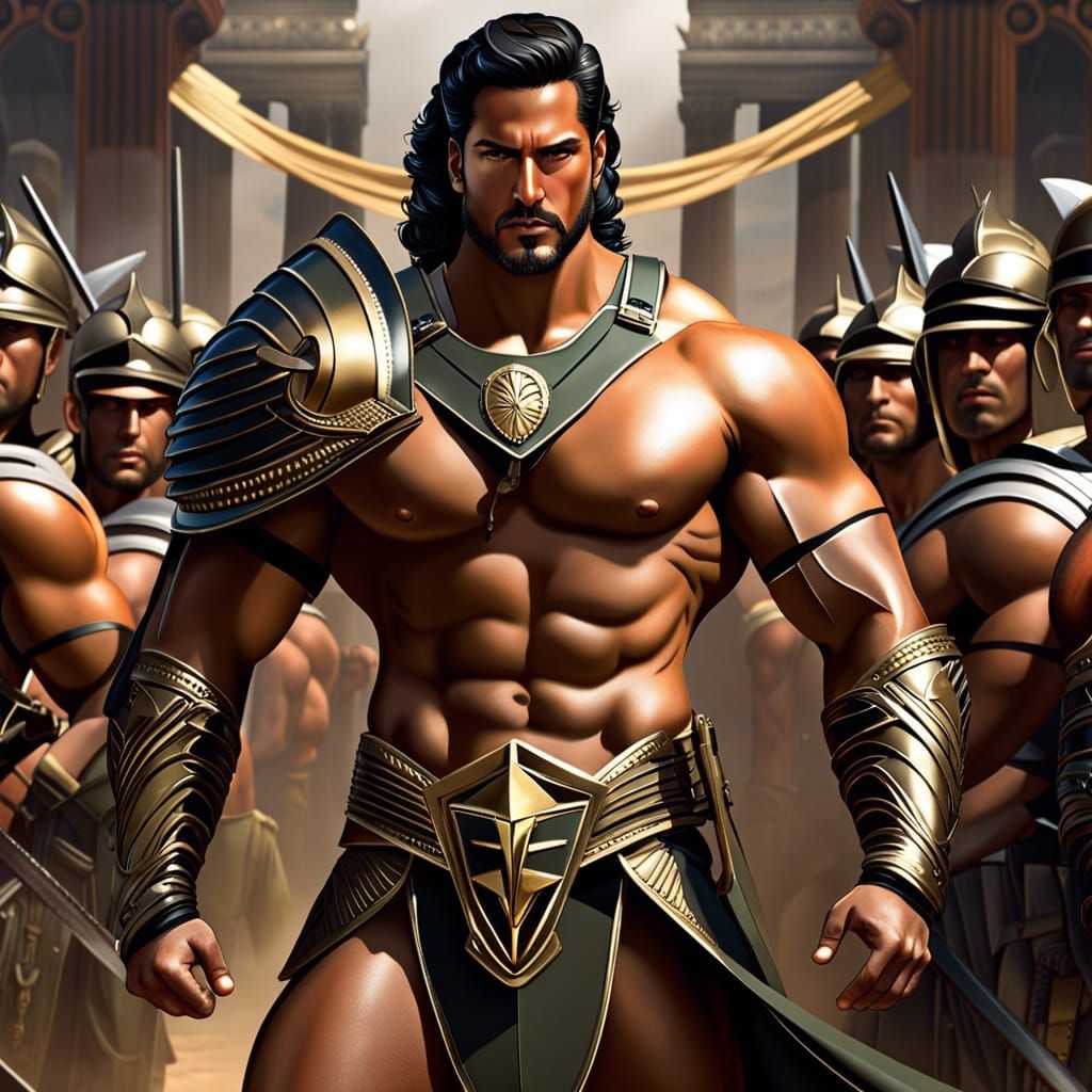 Spartan Warriors in Battle: Detailed 8k Concept Art