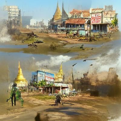 Fallout Inspired Post-Apocalyptic Cityscape