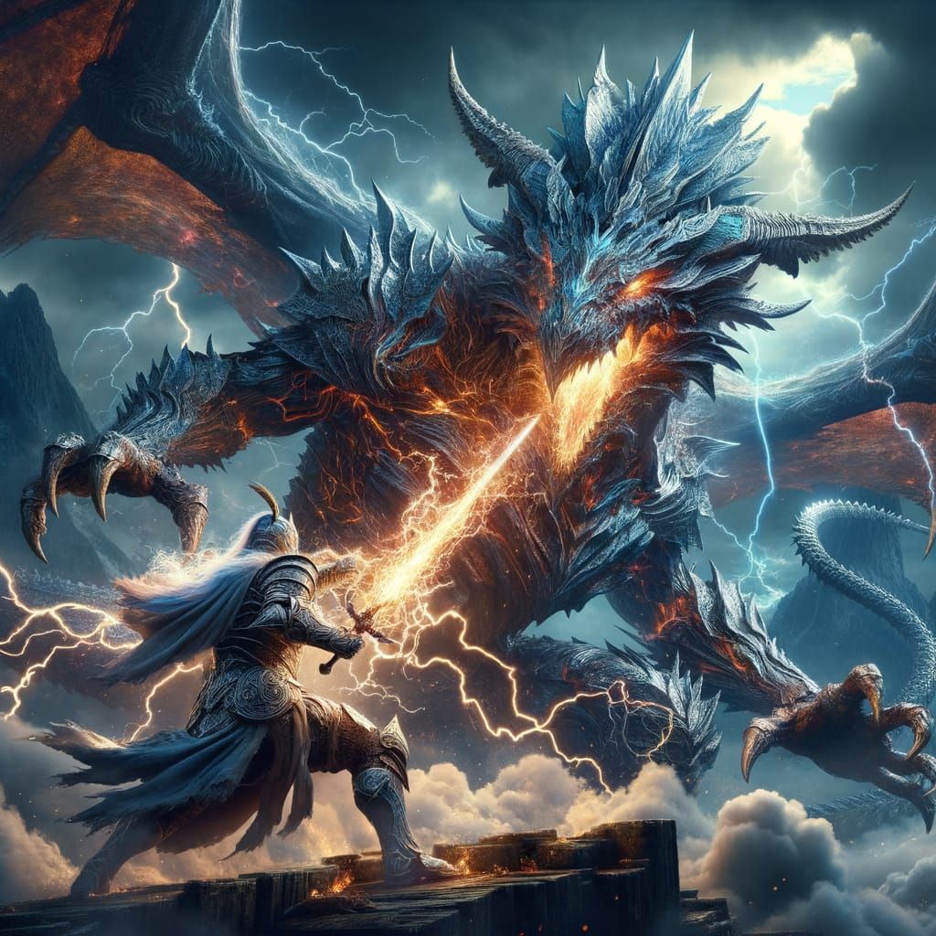 Thunder God's Champion Battles Primordial Dragon in Epic Com...