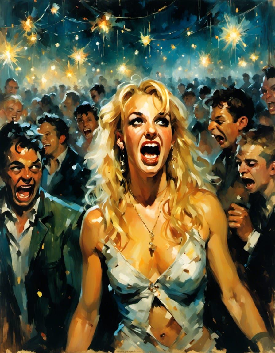 Britney Spears at a Cyberpunk New Year's Eve Party