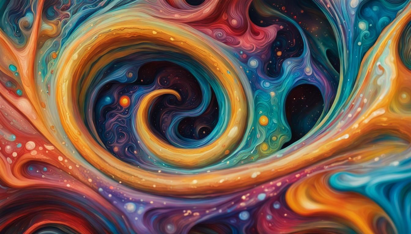 Twinkling Celestial Wonders in Vibrant Oil Paint Style