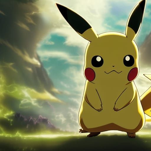 Pikachu Evolves: Studio Ghibli Anime Key Visual