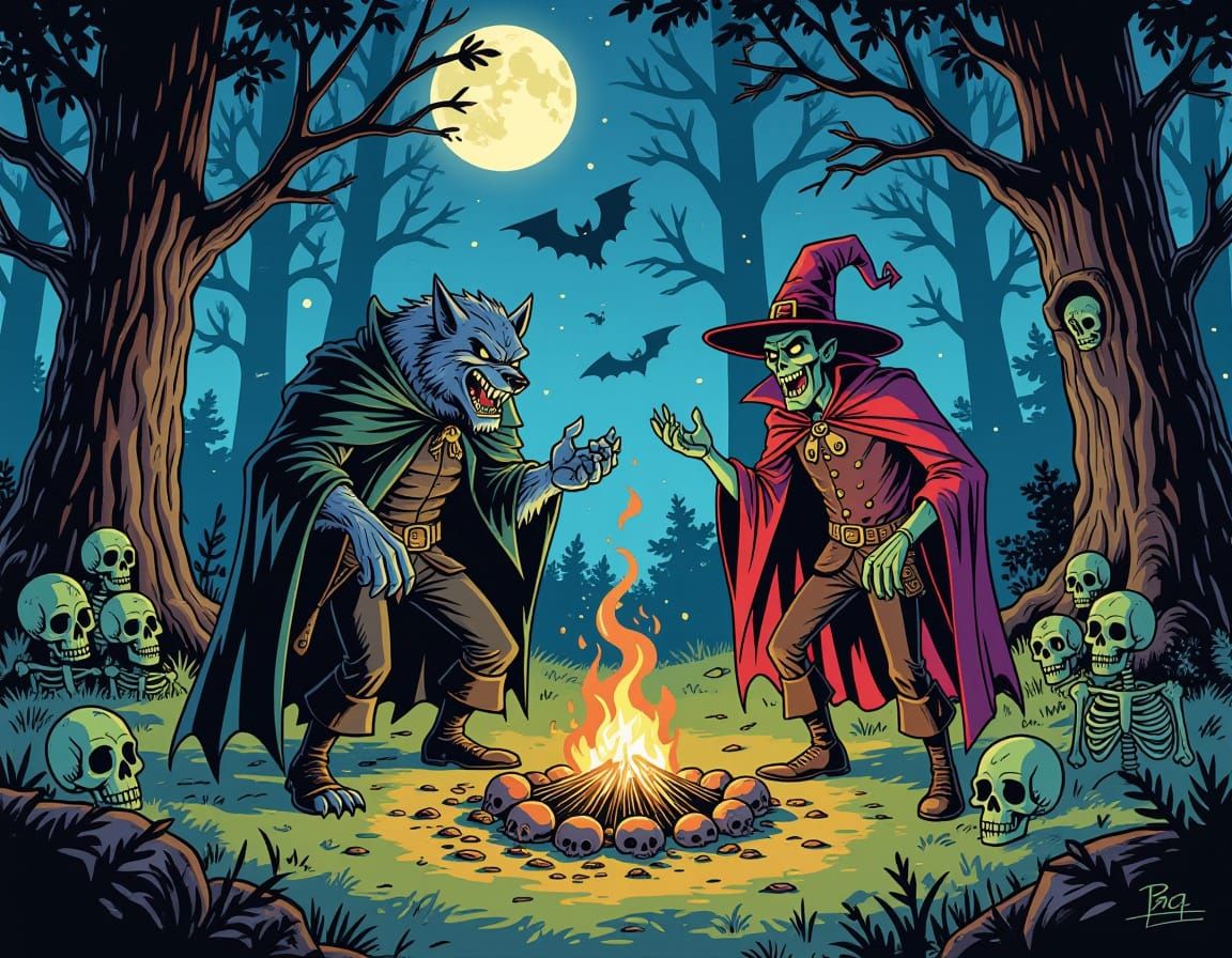 Monsters Birthday Party in Haunted Forest