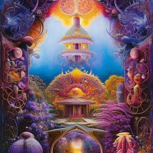 Elegant Collage Art of Entrances and Buildings