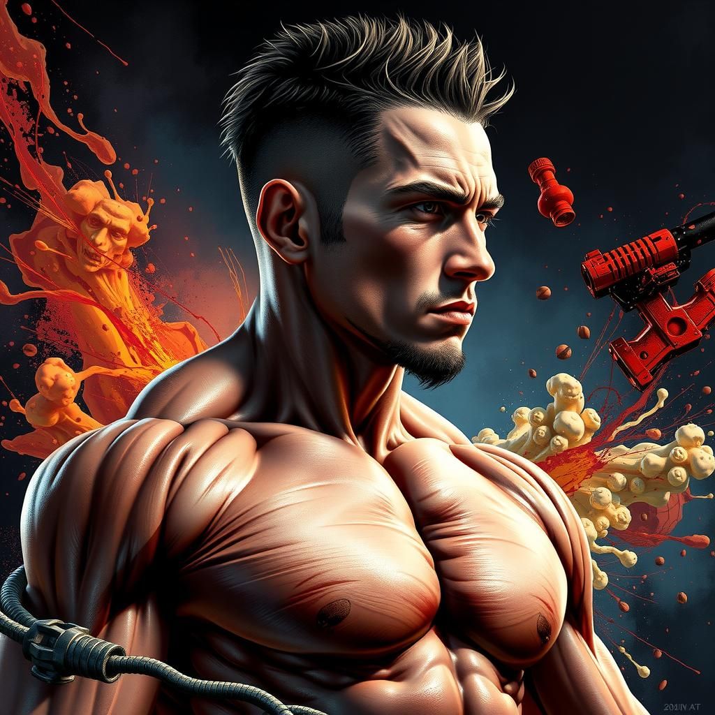 Hyperrealistic Calisthenic Body with Detailed Muscle Definit...